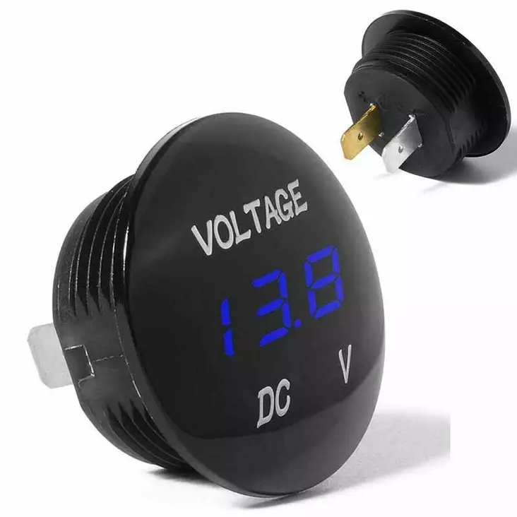 Jännitenäyttö sininen 6V-12V-24V - Auton mittarit ja tarvikkeet - 6438471009538 - 1