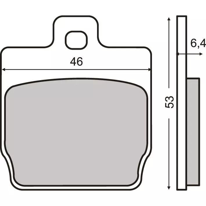 Jarrupala 23-145-T eteen tai taakse Yamaha MBK - Crossin ja mopon jarrupalat - 4250362430748 - 1