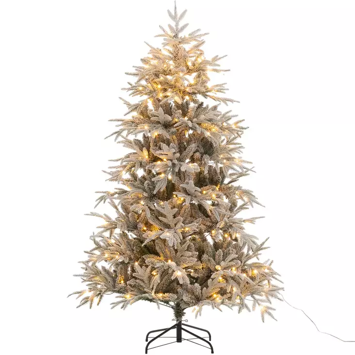 Joulukuusi 180 cm huurreoksilla ja led valoilla - Joulukuuset - 6410416508658 - 1