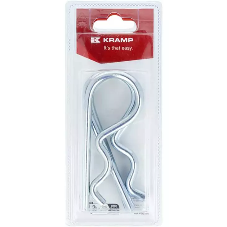 Jousisokka 6 mm teräksinen lukitusjousi kolmen kappaleen pakkauksessa - Traktorin sokat ja kiinnitystapit - 8719493200478 - 1