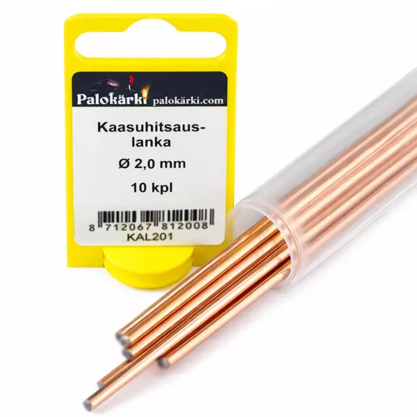 Kaasuhitsauslanka 2,0mm 10kpl palokärki - Tig-hitsauslangat ja kaasut - 8712067812008 - 1