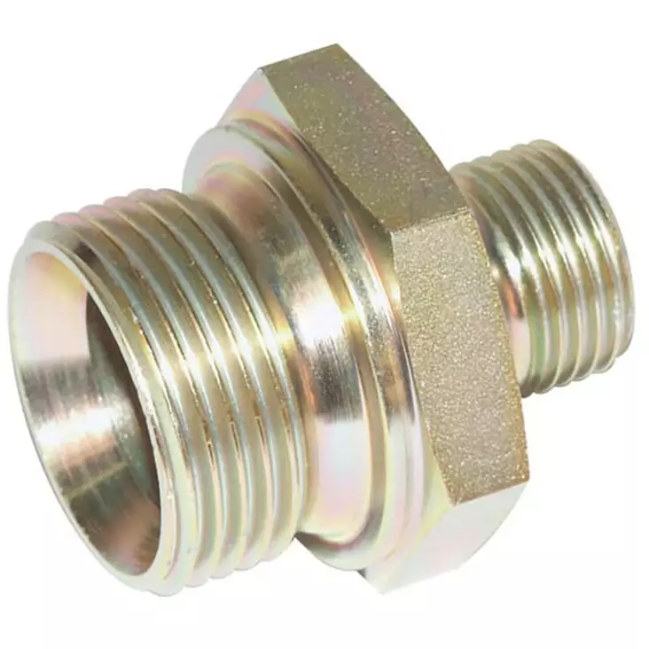 Sinkitty teräksinen bsp kaksoisnippa hydrauliikkaliitokseen - Traktorin sokat ja kiinnitystapit - 8716106788248 - 1