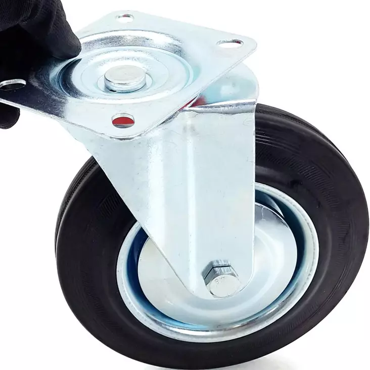 Kalustepyörä kääntyvä metallivanne 200mm - Kalustepyörät - 6419773560668 - 1
