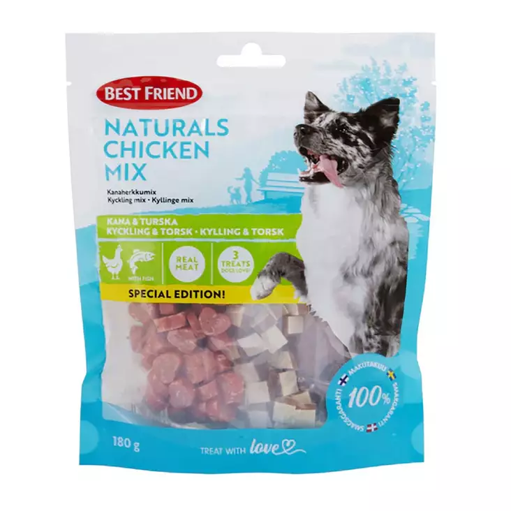 Kanaherkkumix best friend naturals 180g - Koiran puruluut, purutikut ja pururullat - 5700551172618 - 1