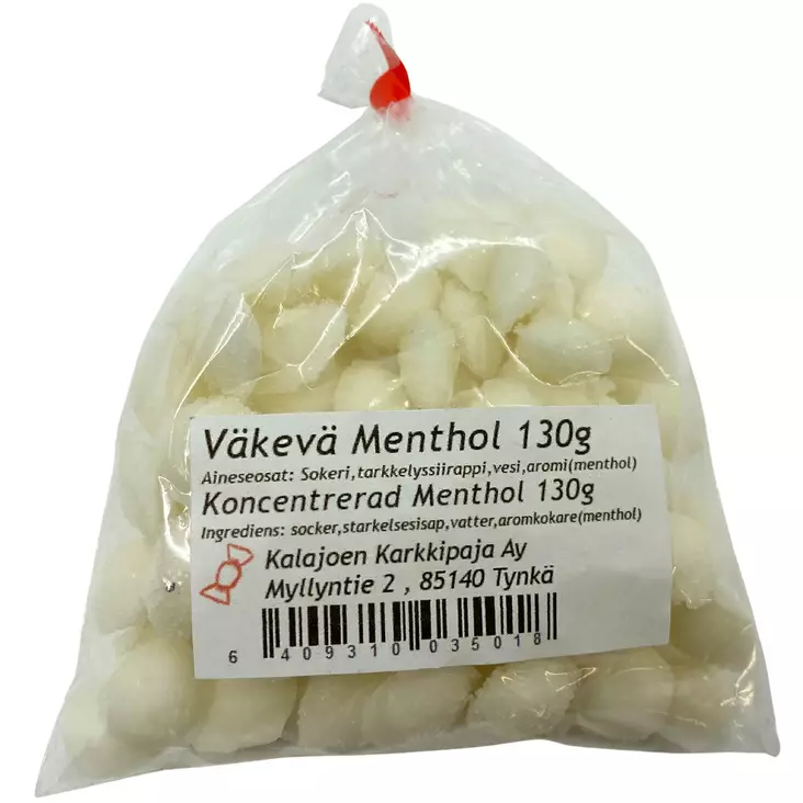 Väkevä menthol karkkipussi kalajoen karkkipaja - Karkkipussit - 6409310035018 - 1
