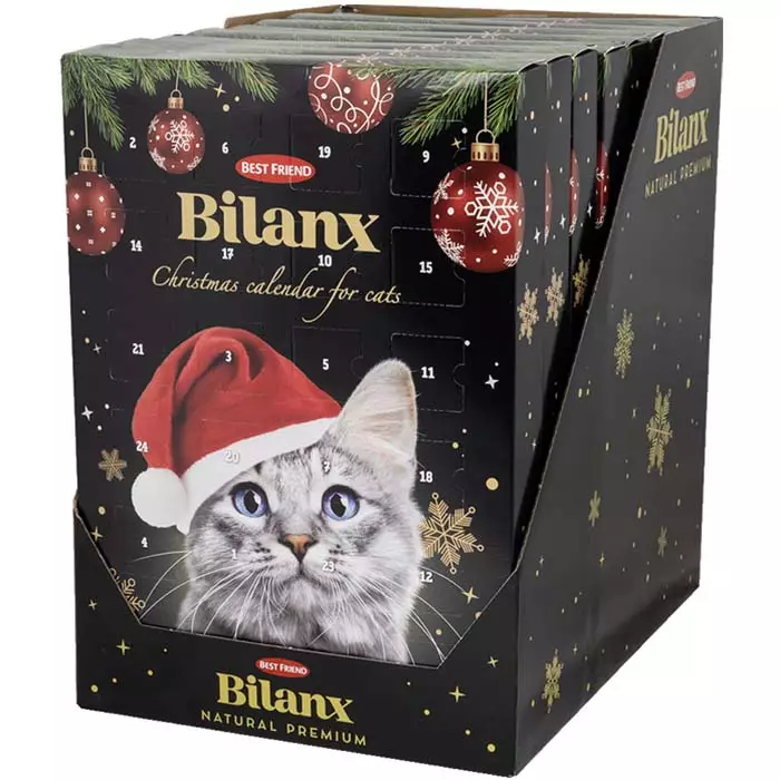 Best friend bilanx kissan joulukalenteri 80 g pakkauksessa - Kissan lelut ja virikkeet - 5700551220678 - 1