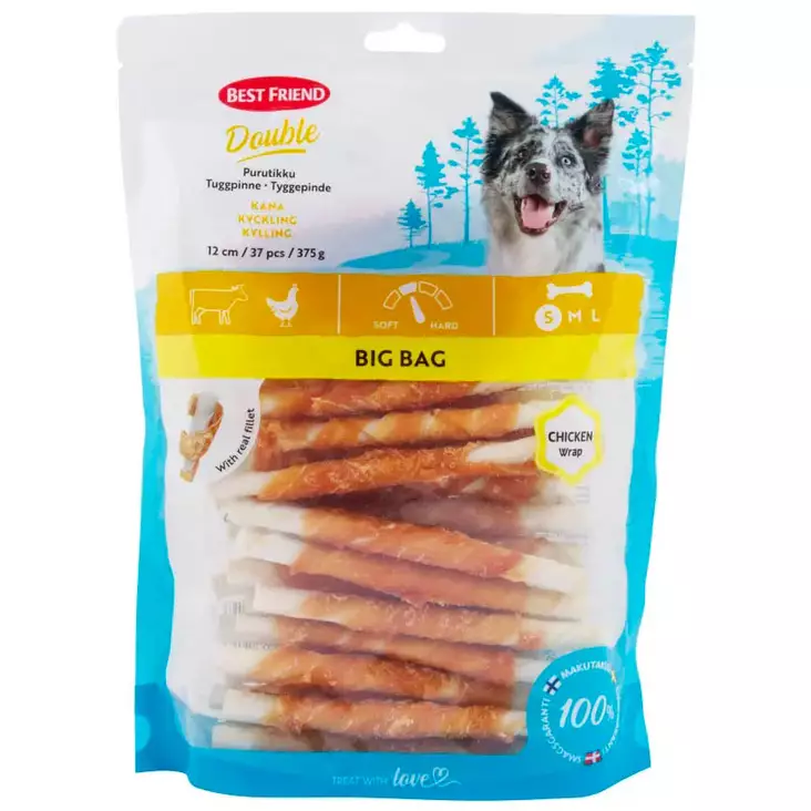 Purutikku best friend kana iso pakkaus - Koiran puruluut, purutikut ja pururullat - 5700551171918 - 1