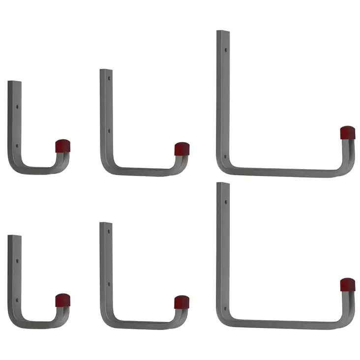 Varastokoukut 6 kpl - Varastokoukut ja telineet - 6414676007418 - 1