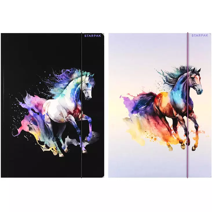 Kapel kulmalukkokansio hevoset a4 lajitelma - Laskimet, mapit ja muovitaskut - 5905523689228 - 1