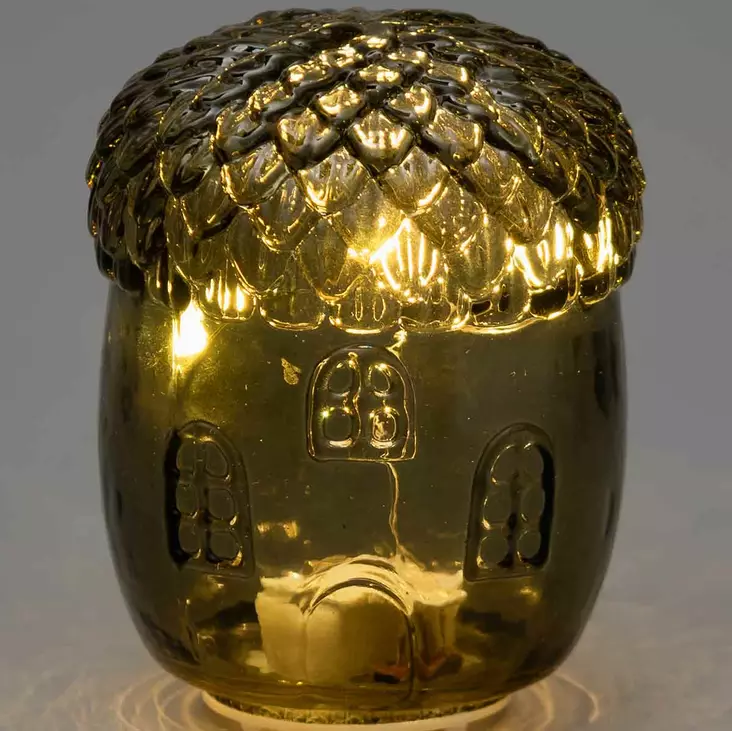 Lasinen tammenterho led valoilla - Koriste-esineet - 6410416573908 - 1