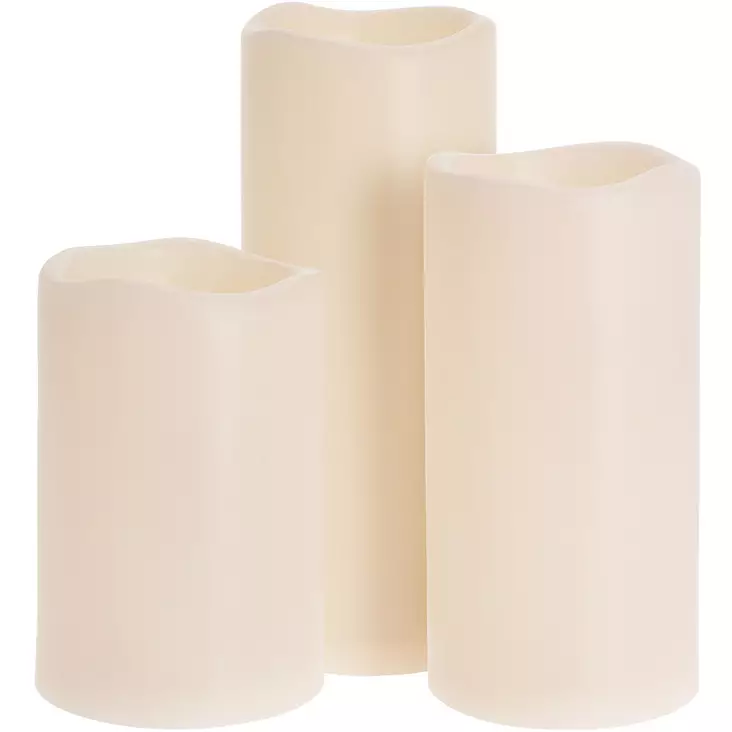 Led kynttilä ivory 3 kpl setti - Led-kynttilät - 8719987676628 - 1