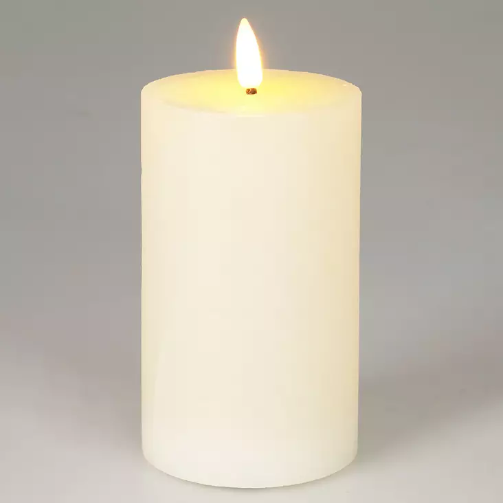 Led kynttilä ivory 7,5x12,5 cm valkoinen - Led-kynttilät - 8721037175258 - 1