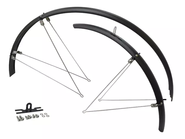 Lokasuojapari 28" CAVO aisallinen mattamusta 35mm - Polkupyörän lokasuojat ja ketjusuojat - 7332440777468 - 1