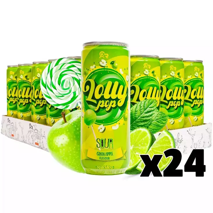 Lolly pop green apple virvoitusjuoma 330ml tukkupakkaus - Energiajuomat - 4262486690878 - 1