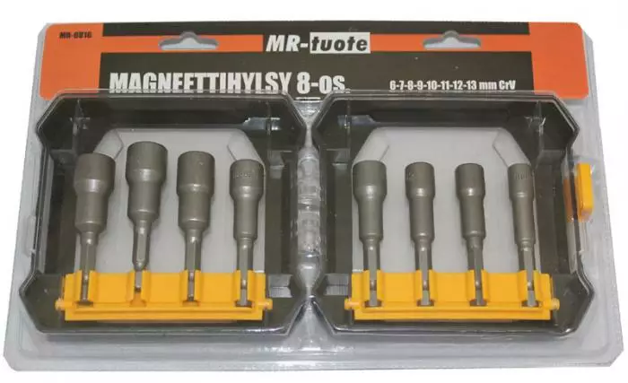 Magneettihylsy 8-os 65mm 6-13mm - Porakonehylsytarvikkeet - 6430032155128 - 1