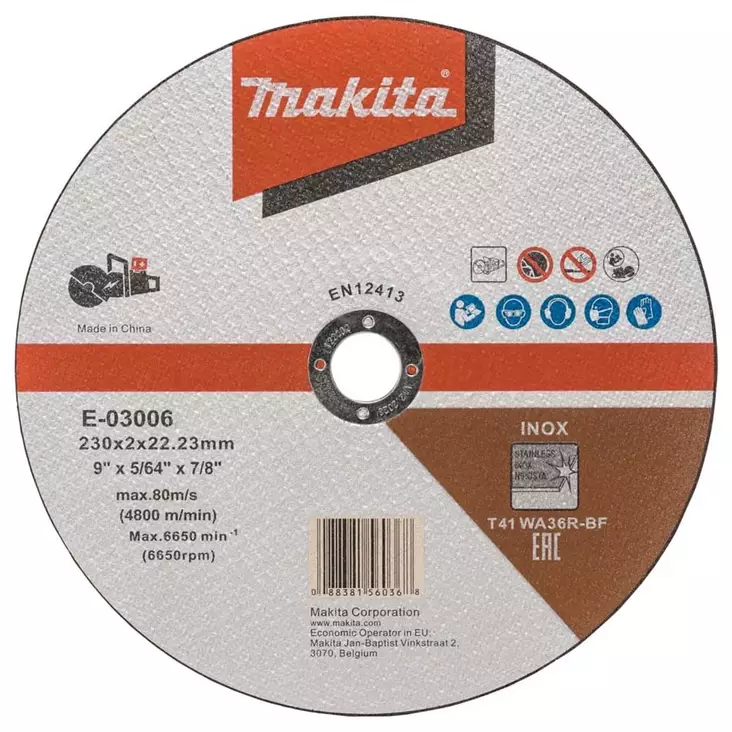 Makita metallilaikka inox - Kulmahiomakonelaikat 125mm - 088381560368 - 1