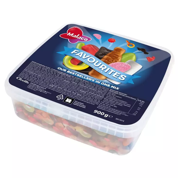 Favourites malaco 900 g karkkilaatikko - Karkkipussit - 7330869146698 - 2