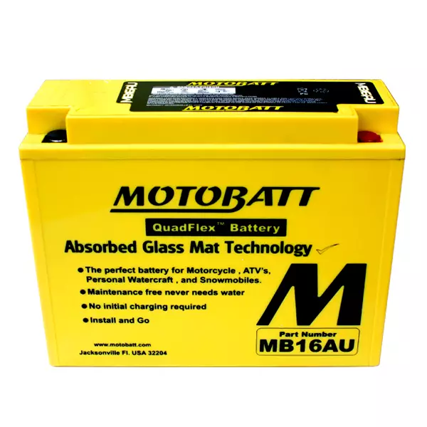Moottoripyörän akku MB16AU 12V 16Ah AGM Maintenance Free - Pienkoneakut 10-30Ah - 6947312400118 - 2