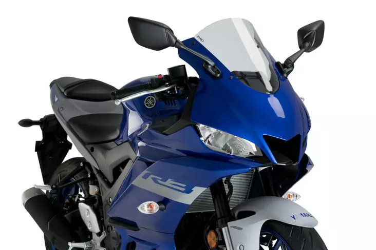 Moottoripyörän tuulisuoja Puig R-Racer Yamaha Yzf-R3 19' C/Clear - Moottoripyörän tuulisuojat ja visiirit - 8435529318008 - 2