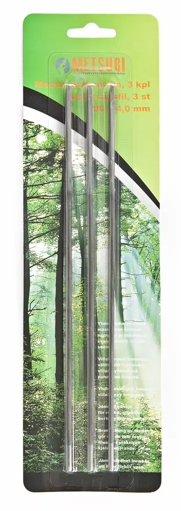 Moottorisahan viila 4,0mm 3kpl Metsuri - Moottorisahan viilat  - 6419773638428 - 1