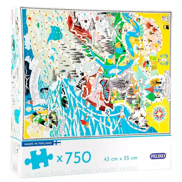 Palapeli 750 palaa muumipeli 43cm x 55cm - Pulmapelit ja lautapelit - 6416550855368 - 1