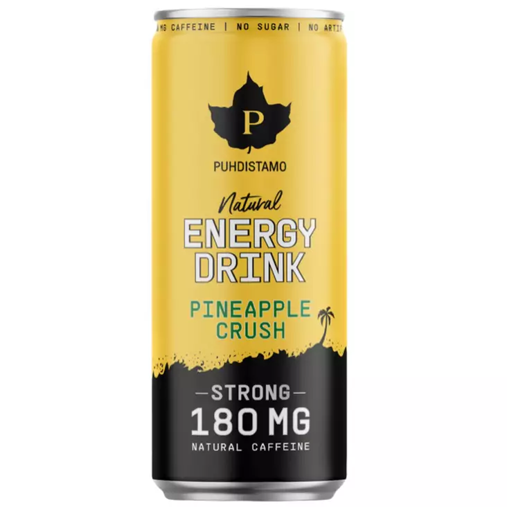 Natural energy drink pineapple crush puhdistamo strong luonnollinen energiajuoma - Energiajuomat - 6430028420148 - 1