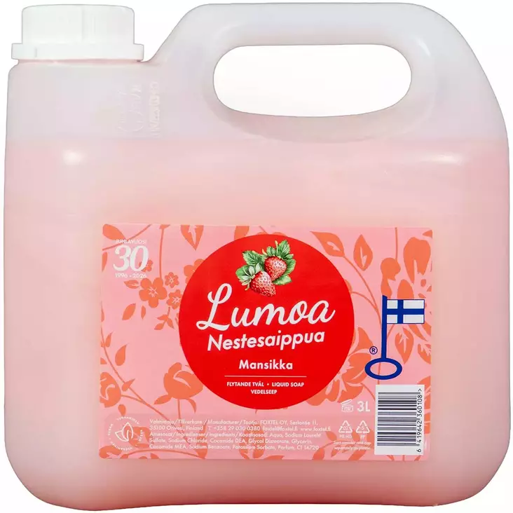 Lumoa mansikka nestesaippua 3l - Käsisaippuat - 6419642360108 - 1