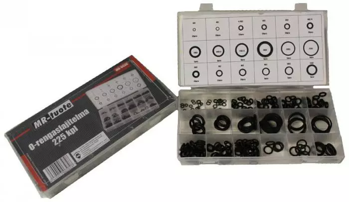 O-rengaslajitelma 225kpl 3-22mm - Tiivisteet ja O-rengastiivisteet - 6430013065828 - 1