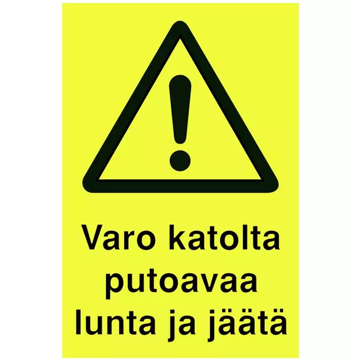 Varo katolta putoavaa lunta ja jäätä - Opasteet ja varoituskyltit - 6420611527798 - 1