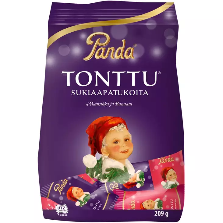 Panda tonttu suklaapatukoita 209 g - Suklaalevyt ja konvehdit - 6412500003858 - 1