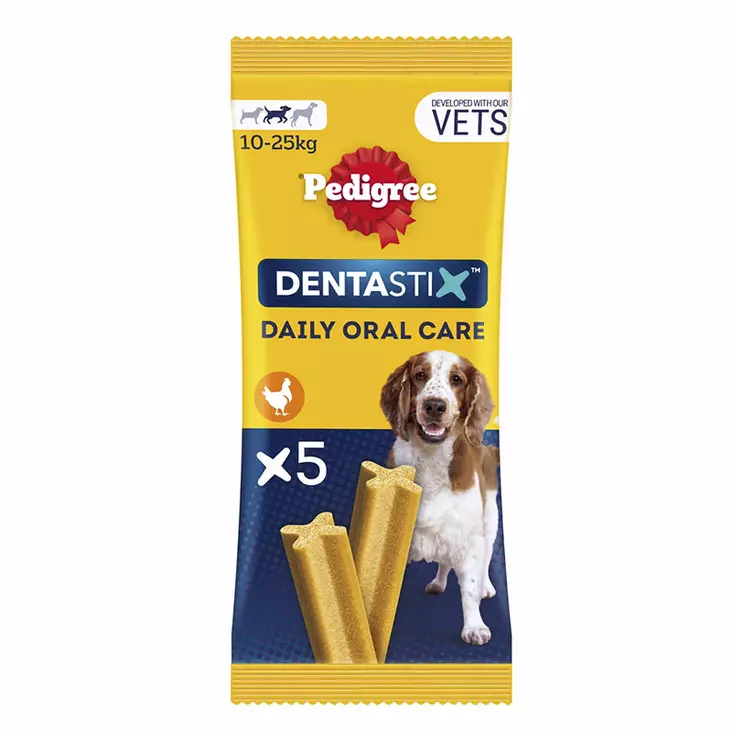 Pedigree dentastix kana puruluut keskikokoisille koirille - Koiran hampaidenhoitotuotteet - 5998749145838 - 1