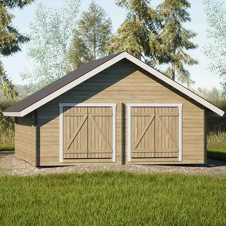 Pihavarasto umpiseinä kaksi ovea - LP Garden piharakennukset - 6424110251178 - 1