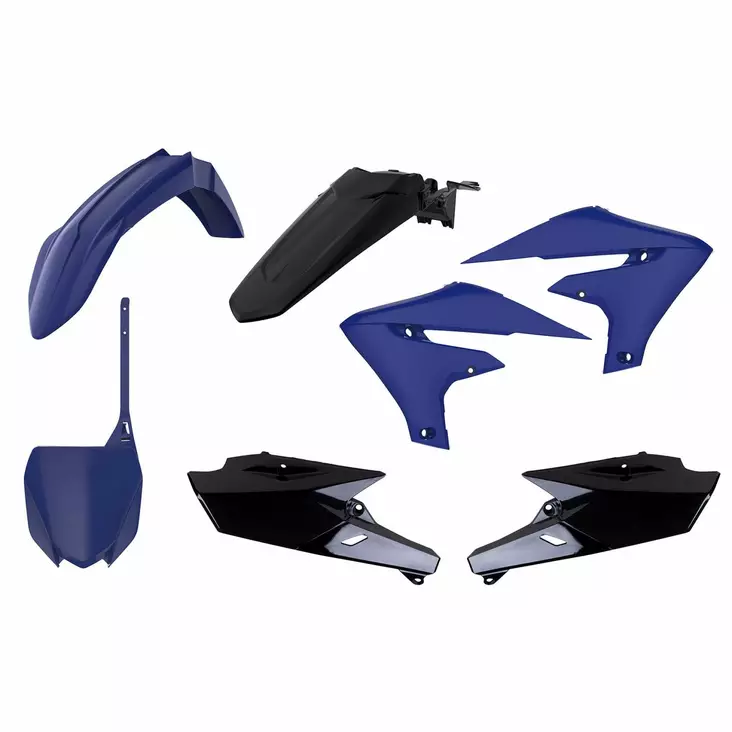 Poltinpesän muovisarja Yamaha YZ450F/250F 18-22, musta/sininen - Motocrosspyörien katesarjat - 6438471338478 - 2