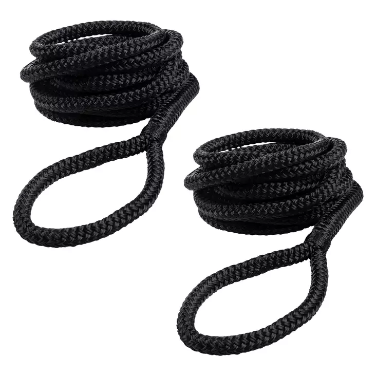 Qvarken Lepuuttajan köysi 10mm 2m musta 2kpl - Veneen kiinnitysköydet ja kettingit - 6438235215458 - 1