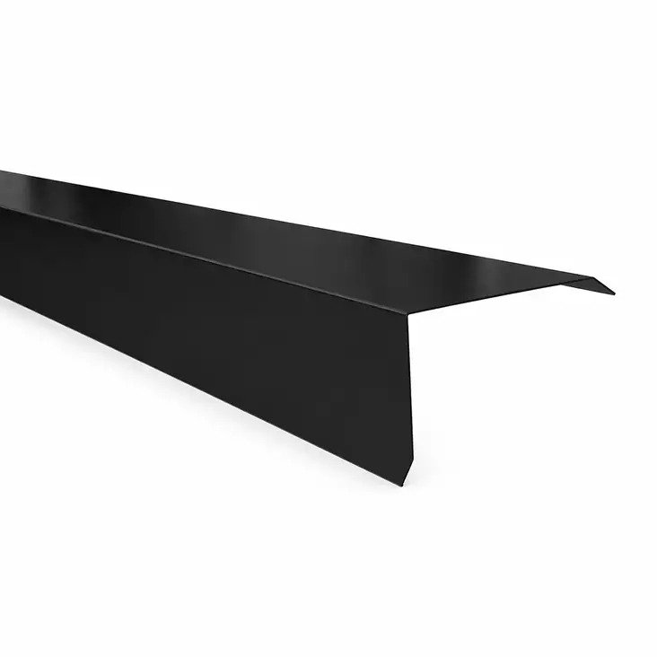 Reunapelti peltikatolle musta 200 cm katon reunaan - Piipputarvikkeet ja vedonparantajat - 6430070620428 - 1