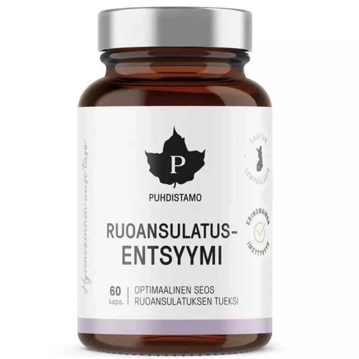 Puhdistamo ruoansulatusentsyymi 60 kaps - Vitamiinit ja jauheet - 6430039222618 - 1
