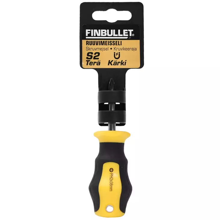 Mini ruuvimeisseli ph2 x 38mm magneettikärjellä - Ruuvimeisselit - 6438152040638 - 1