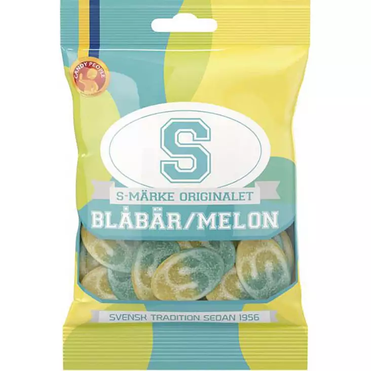 S märke mustikka meloni karkkipussi 80 g - Karkkipussit  - 7350039457638 - 1