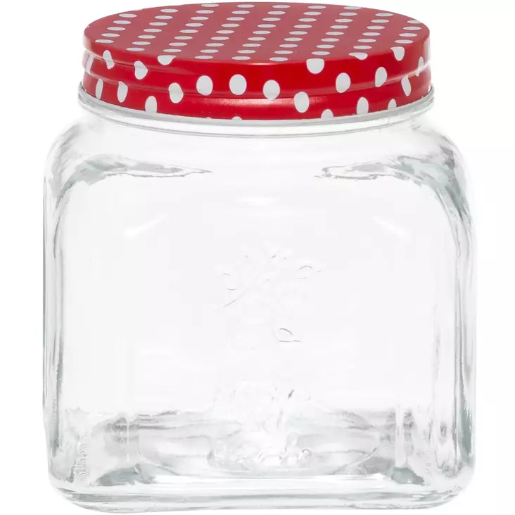 Lasipurkki neliö kierrekannella 900 ml - Säilöntäastiat - 6410416398648 - 1