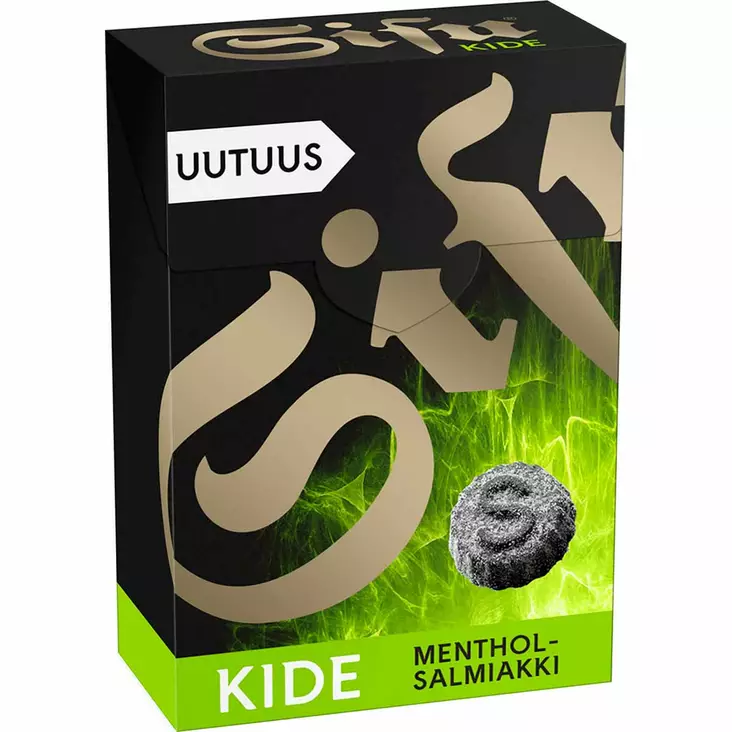 Sisu kide menthol salmiakkipastillit voimakkaaseen makuun - Pastillit ja purukumit - 6420256016848 - 1