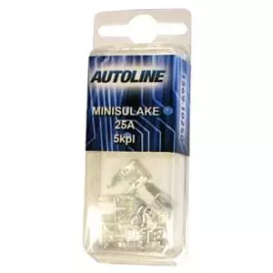 minisulake 25A 5kpl autoline - Auton sulakkeet ja sulakerasiat - 4892603695198 - 1