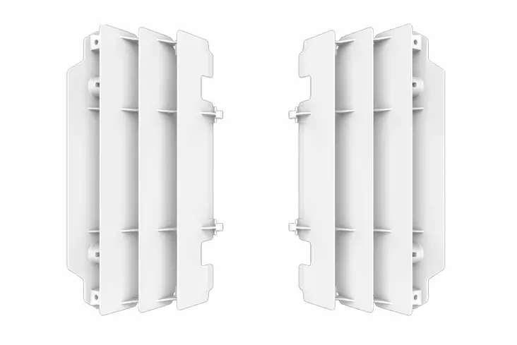 Syylärin ilmanohjaimet KX250 05-7 valkoinen - Motocrosspyörien jäähdyttimien suojat - 5604415113918 - 2