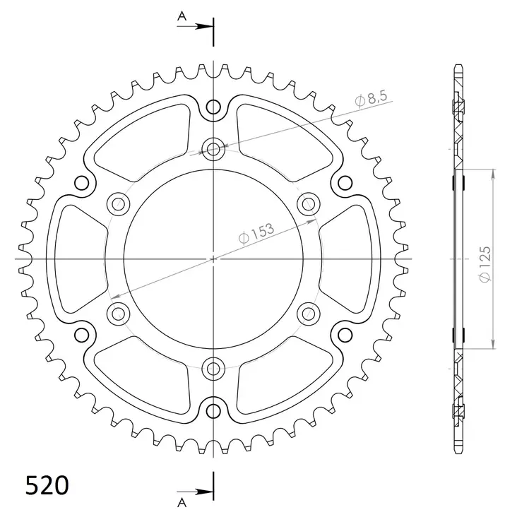 Takaratas Supersprox Stealth HO CR/CRF 87- Kulta 52 - Motocrossin ja enduron takahammasarattaat - 8592165001708 - 2