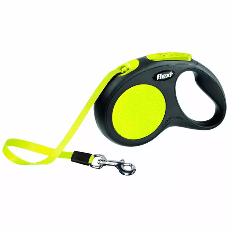 Koiran talutin flexi neon pienille koirille max 15kg - Pannat, valjaat ja taluttimet - 4000498023518 - 1