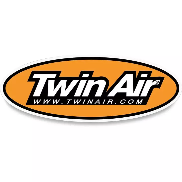 Twin air oval tarra 81x42 mm - Crossipyörän ja mopon tarrat  - 10112438 - 1