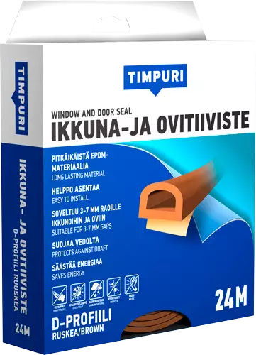 Tiivistenauha D 24m ruskea - Tiivisteet ja tiivistenauhat - 6418091706468 - 1