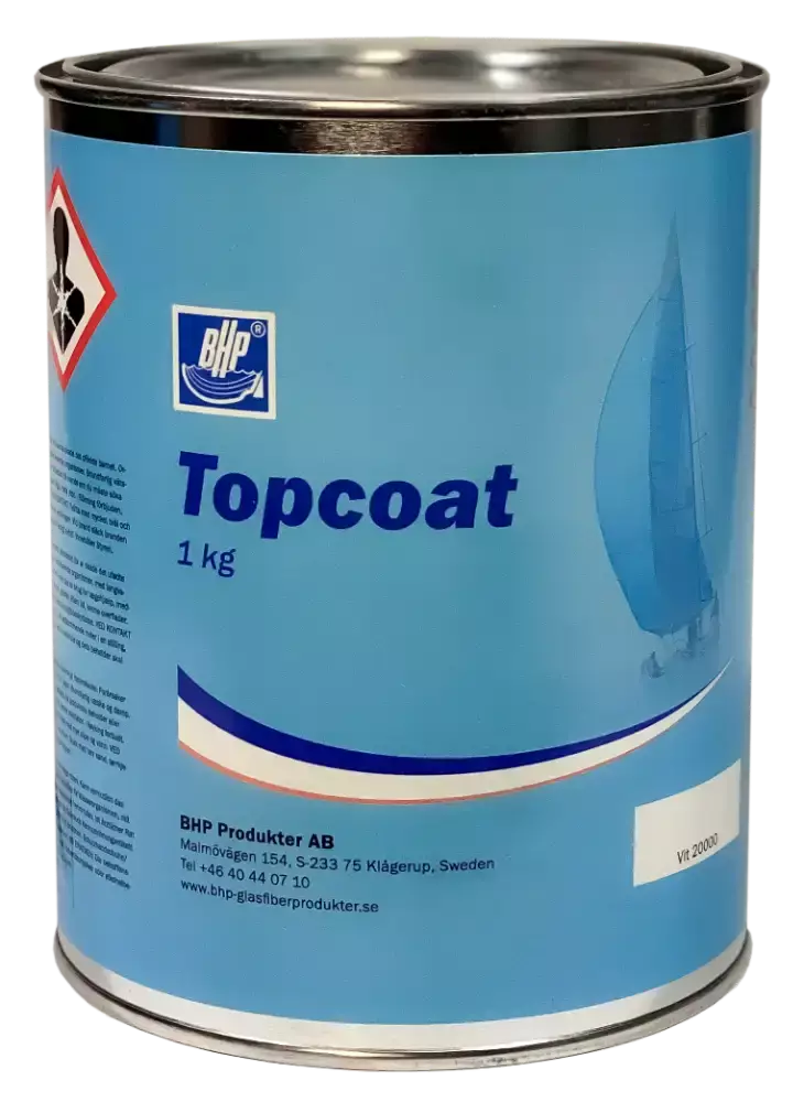 Topcoat BHP keltainen 1kg - Veneen korjauskitit ja venekuidut - 129-2048 - 2
