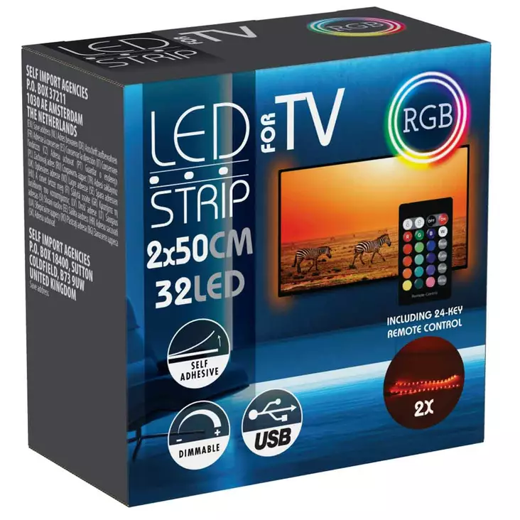 Tvn taustavalo ledvalonauha tvn taakse - Led-nauhat ja led-listat - 8721037687218 - 1