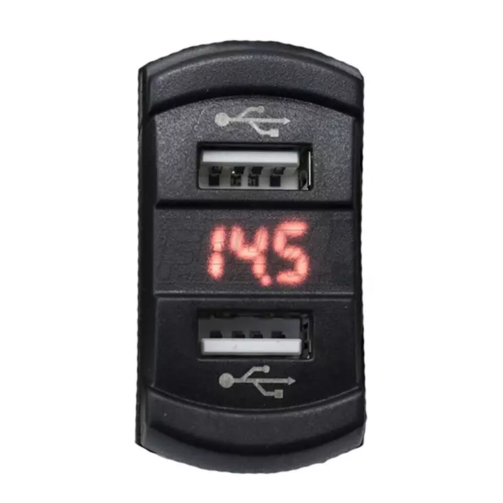 Usb pistorasia jännitenäytöllä - Tupakansytytyspistokkeet ja laturit - 6430042125418 - 1