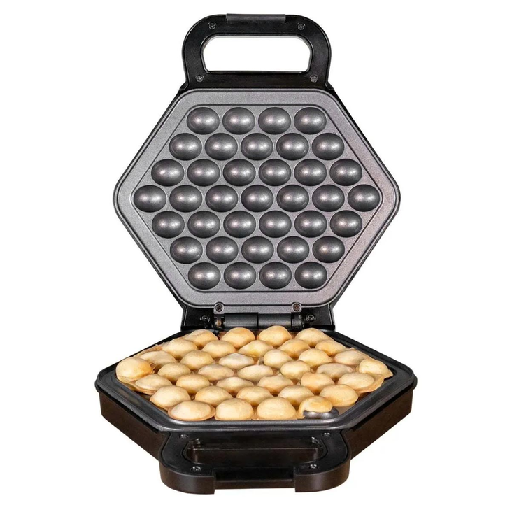 Bubble wafflemaker bobby kuplavohvelirauta pöydällä ? tyylikäs musta vohvelirauta kotikeittiöön - Paistoraudat ja keittolevyt - 4011689482458 - 1